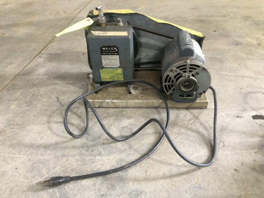 WELCH DUO-SEAL 1399 Z-05 Belt-Driven Vacuum Pump 1/3HP 1725RPM 115/230V 1PH