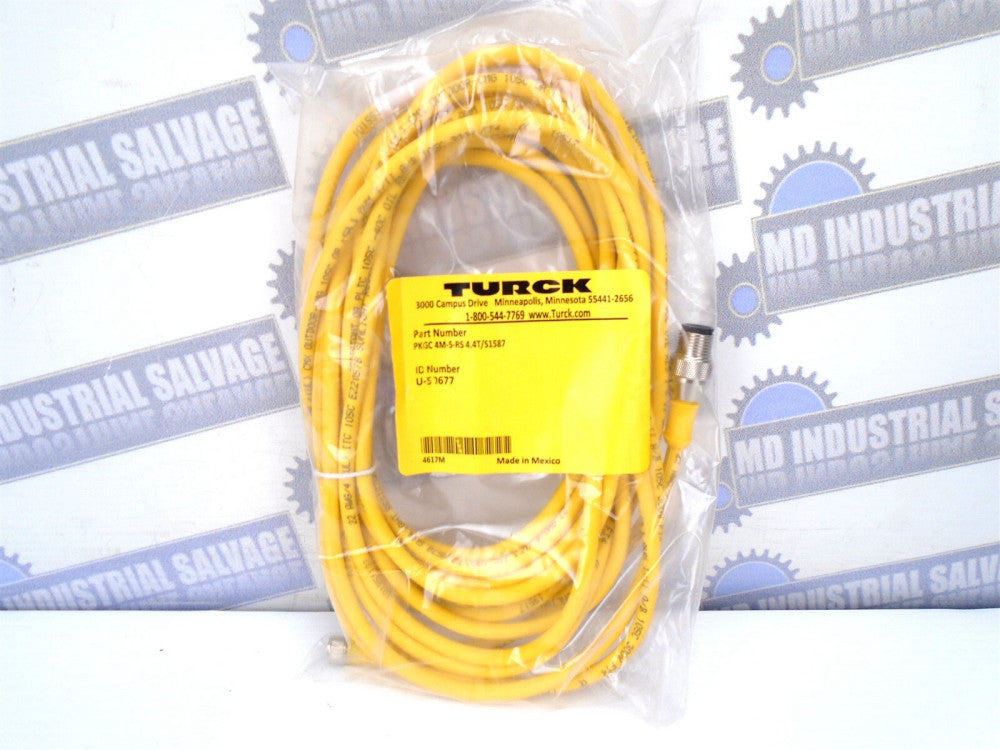 TURCK - PKGC 4M-5-RS 4.4T/S1587 - U-50677 - 5M/16ft EXTENSION CORD SET - 125V/4A