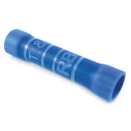 Sta-Kon 2Rb14x Butt Splice Wire Connector, 14 Awg Max, Blue, Vinyl Insulation,