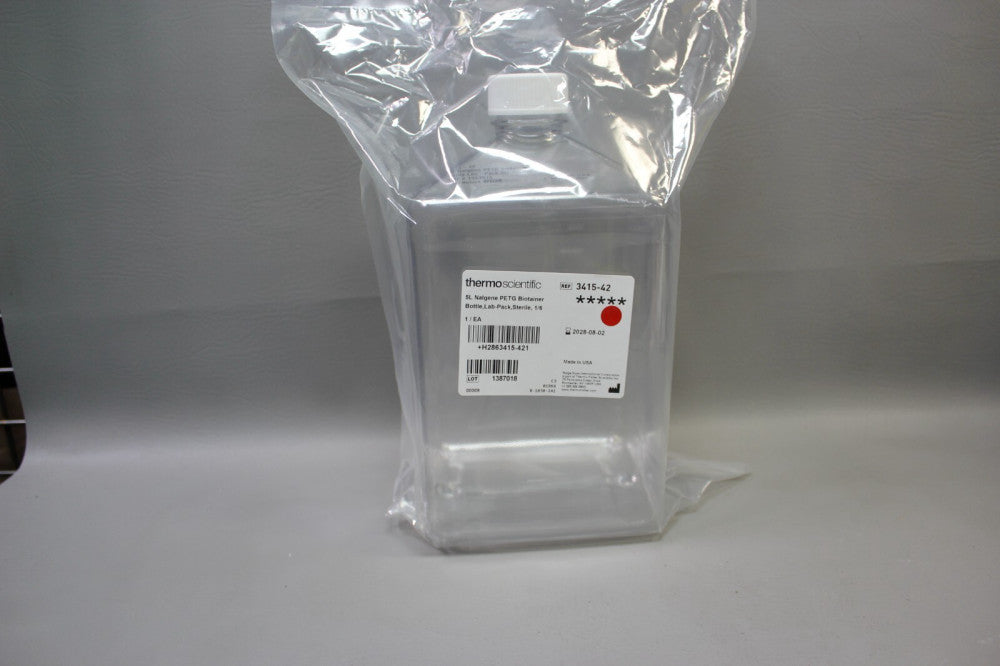 THERMO NALGENE 5L PETG Biotainer Square Bottle 1/6 STERILE