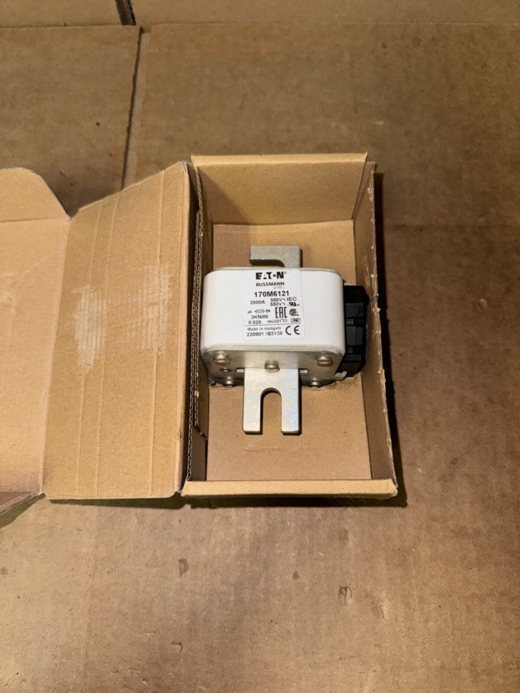 EATON BUSSMAN SERIES 170M6121 HIGH SPEED FUSE, 2000-AMP, 550-V, NEW-OPEN BOX!