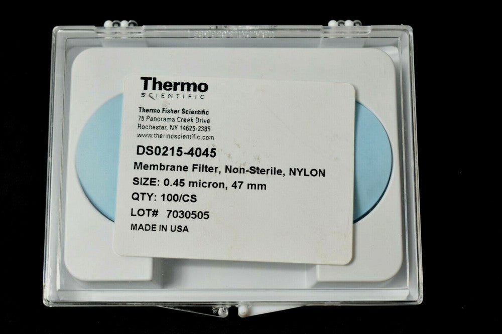 Thermo Scientific DS0215-4045 Membrane Filter Non-Sterile 0.45μm, 47mm (100-Pk)