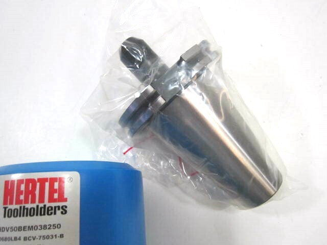 HERTEL 3/8" End Mill Holder with DIN 69871 CAT 50 Taper Shank & 2.5" Projection 