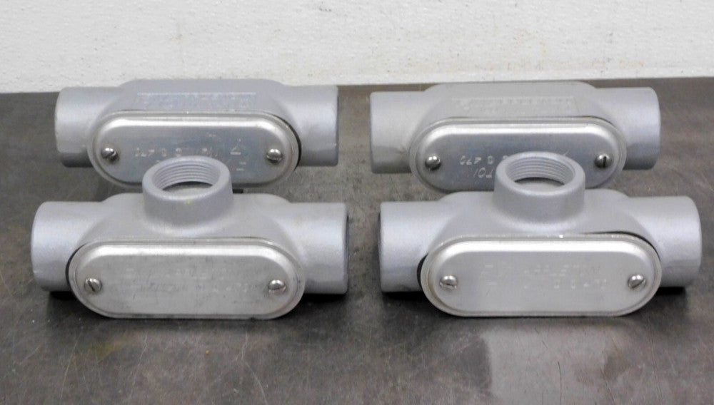 Appleton T47 1-1/4 inch Grayloy FM7 Conduit Body Lot of Four (4)