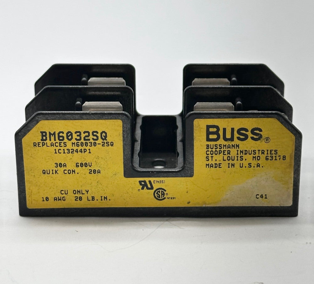 Bussmann BM6032SQ Fuse Block, 30Amp, 600V 