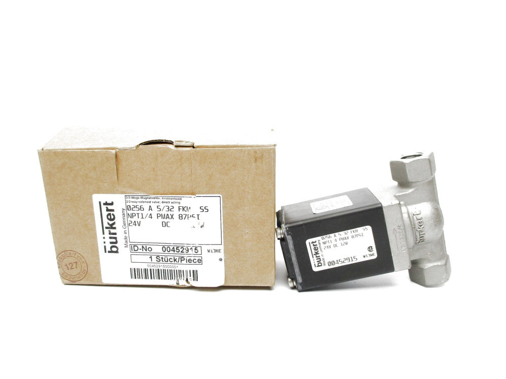 BURKERT 0256-A-5/32-FKM-SS 24V NSMP