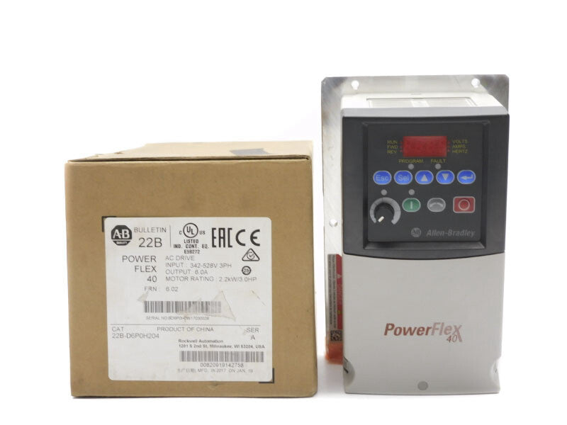 ALLEN BRADLEY 22B-D6P0H204 SER. A F/W 6.02 380-480V 7.5A NSMP
