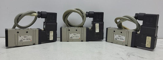 3 Pack SMC VFS2130R-5DZB-02 Ported Solenoid Valve DC21-26V *USED See Pictures