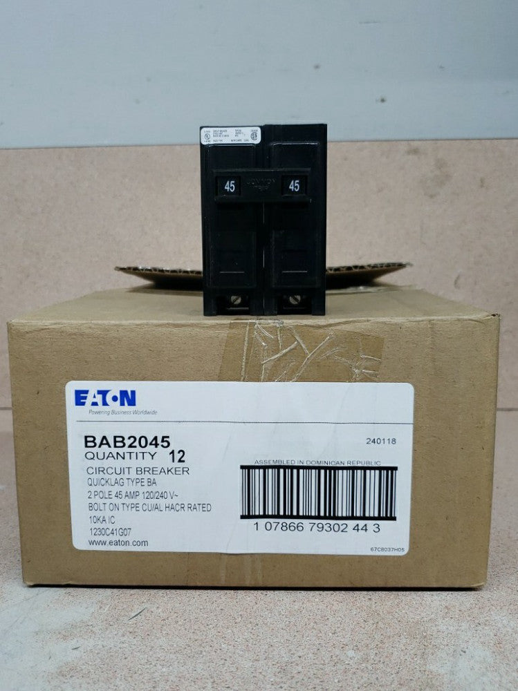1) NEW EATON  BAB2045 2P 45A Circuit Breaker, 