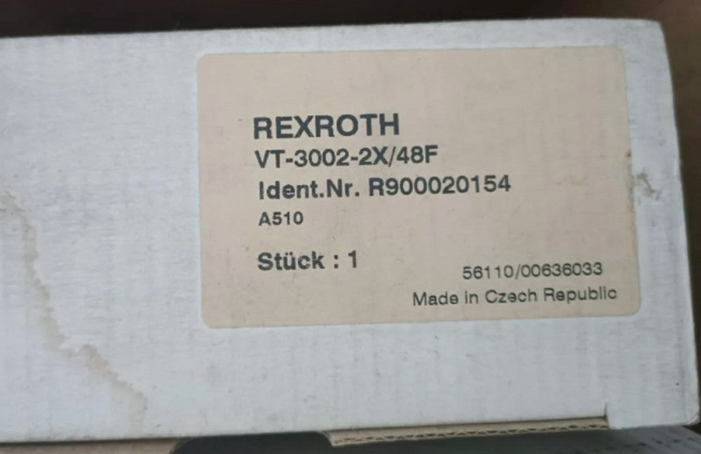 One Brand New REXROTH VT 3002-1-2X/48F R900020154 Valve