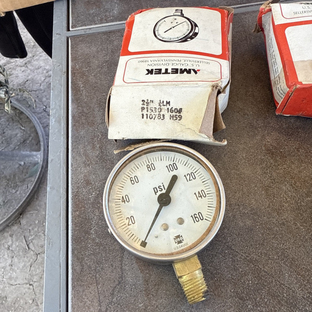 USG P1530 Pressure Gauge 0-160PSI Conn. 1/4” ANPT LM Size 2.5”