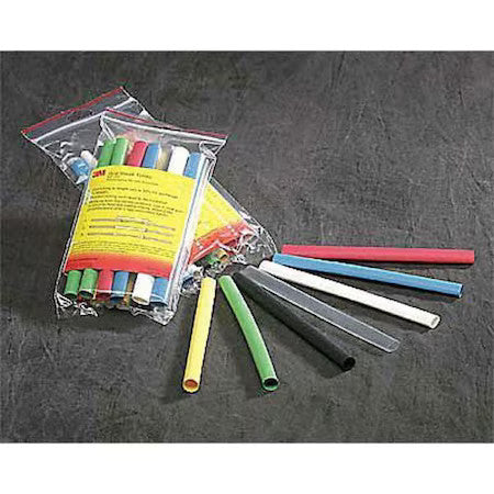 3M Eps200-1/2-48"-Black-12 Pcs Adhesive Lined Heat Shrink Tube, Thin Wall, 2:1