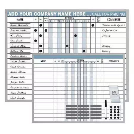 Magna Visual Iok-1824 In/Out Board, Steel, 18 In, 24 In, Aluminum Frame, White,