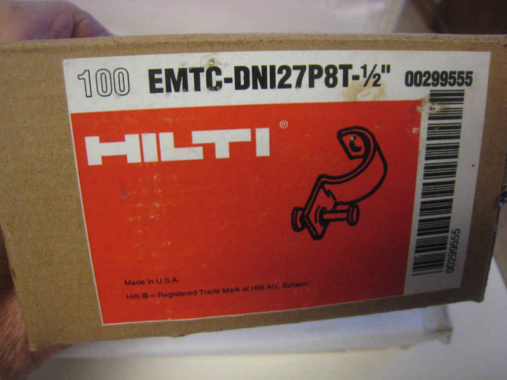 HILTI EMTC-DNI27P8T-1/2" 100ct NOS 4 pounds 9 oz.