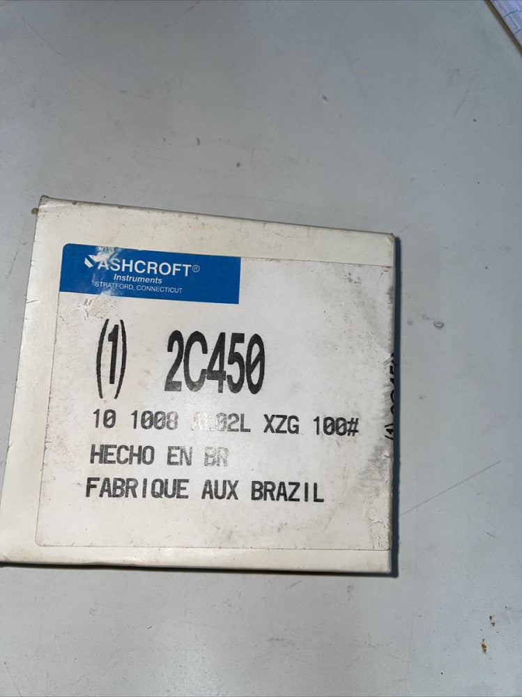 New Old Stock! ASHCROFT 2C450 Pressure Gauge 100 PSI