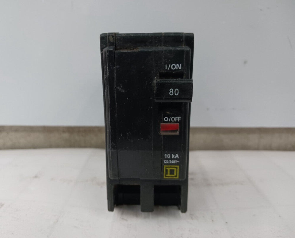 SQUARE D 80 AMP CIRCUIT BREAKER 2 POLE 120/240 VAC QO280