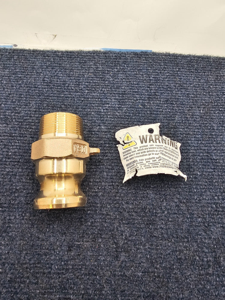 (QTY 8)  Brass Cam & Groove Coupling 12F