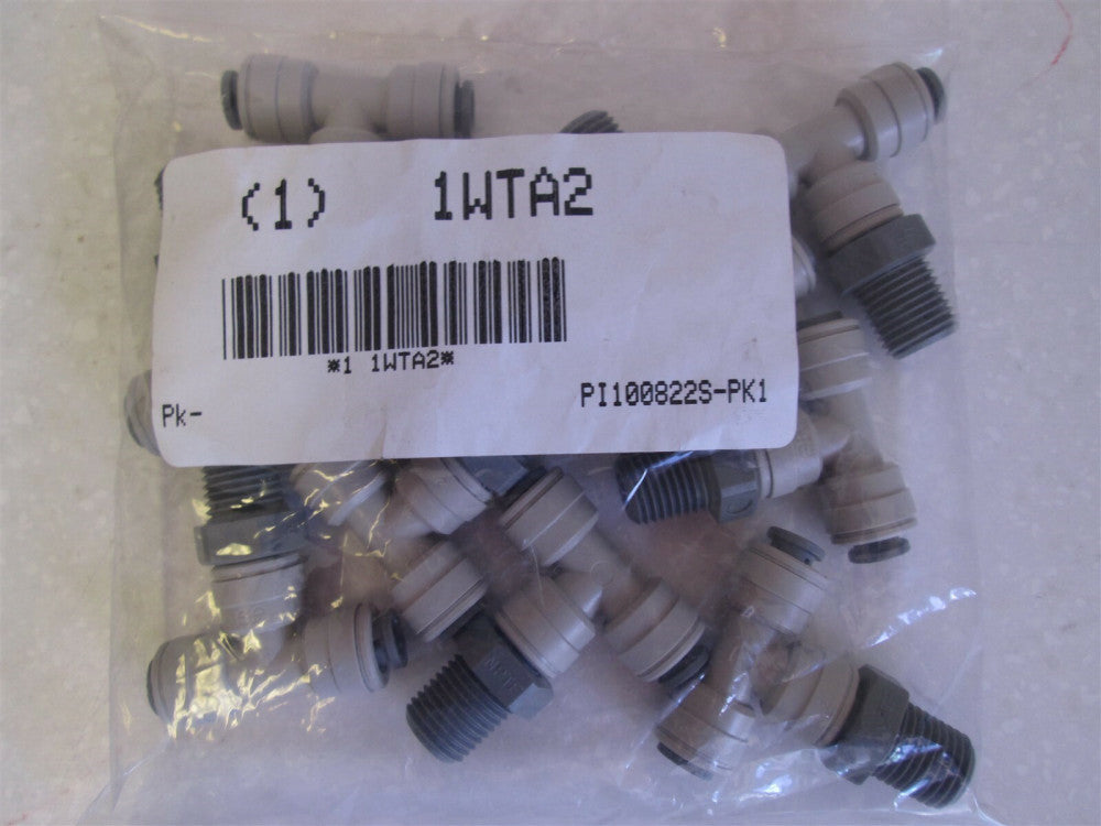 Lot of 10 John Guest 1/4" x 1/4" Tube x MNPT Swivel Branch Tees 150 PSI NEW