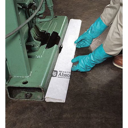 Pig Mat484 Sorbent Roll, 9 Gal, 16 In X 80 Ft, Oil, White, Polypropylene