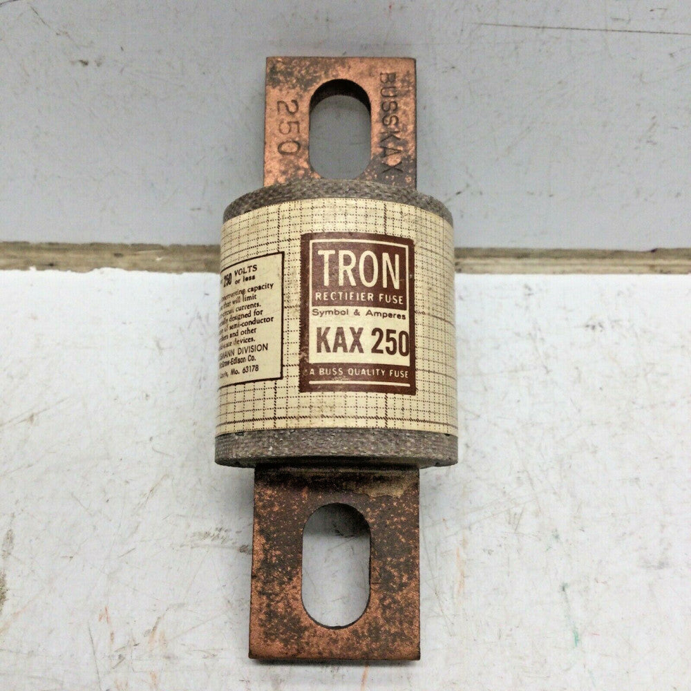 BUSSMANN BUSS TRON KAX 250 RECTIFIER FUSE 250 AMP 250V (Long Slot)