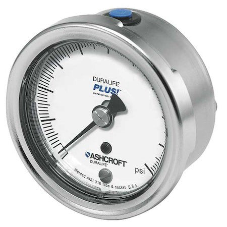 Ashcroft 251009Sw02bx6b600 Industrial Pressure Gauge, 0 To 600 Psi, 2 1/2 In