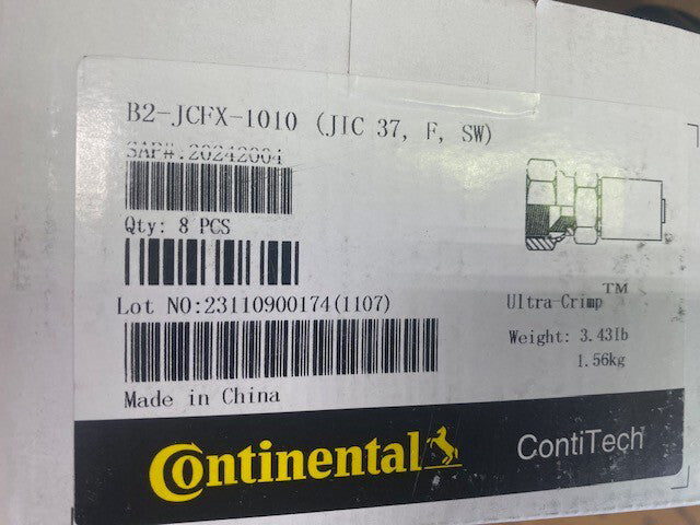 (8 PACK) Continental B2-JCFX-1010 Female Hydraulic Fitting 5/8" Swivel (NEW)