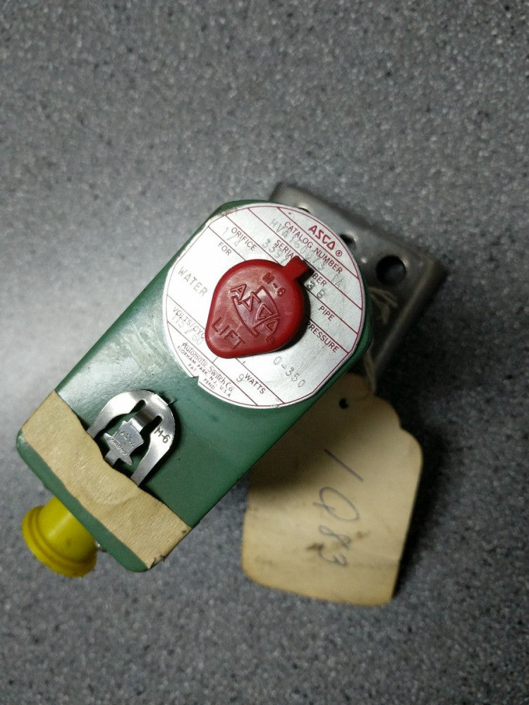 ASCO WATER VALVE HVA160873 1A ORIFICE 1/4 PRESSURE 0-350 115/60V 9W