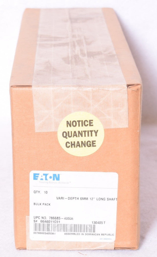 Eaton 66A6011G91 Vari-Depth 6mm 12" Long Shaft Box of 10