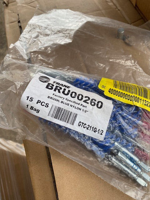 (15 PACK) TRANE BRU00260 NYLON BLUE BRUSH 1/2 WITH QUICK CONNECT