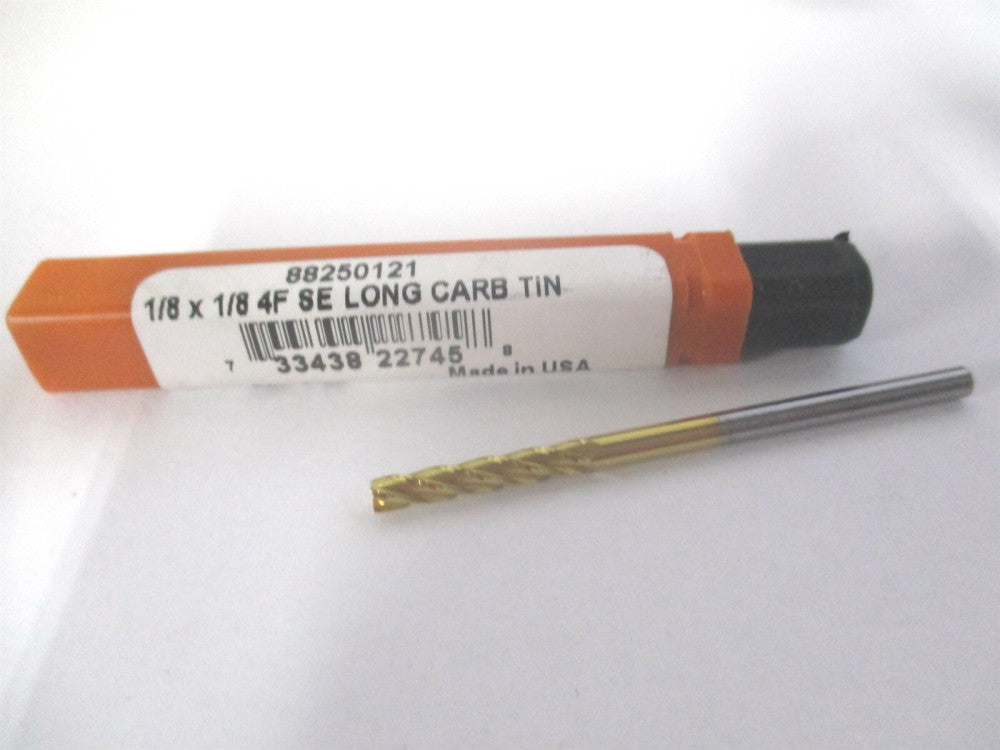 (750341) 1/8" x 3/4" x 1/8" x 2-1/4" OAL Solid Carbide 4 Flute Square End Mill 