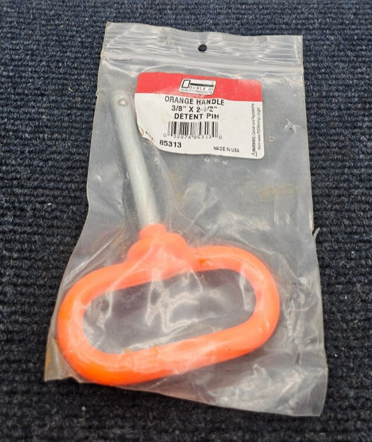 (QTY 6) Double H 85313 Orange Handle Detent Pin 3/8"x2-1/2"