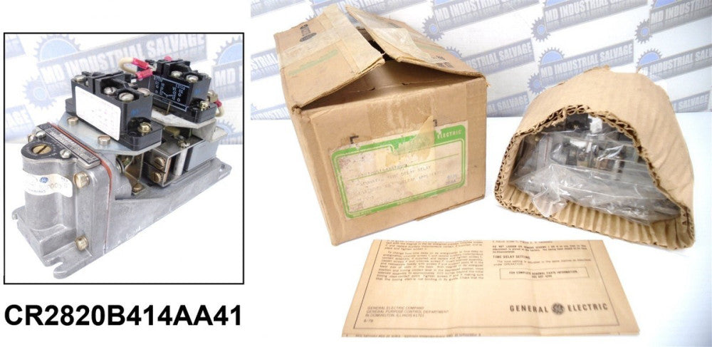 NEW General Electric - CR2820B414AA41 - TIME DELAY RELAY Pneumatic 115/125VDC