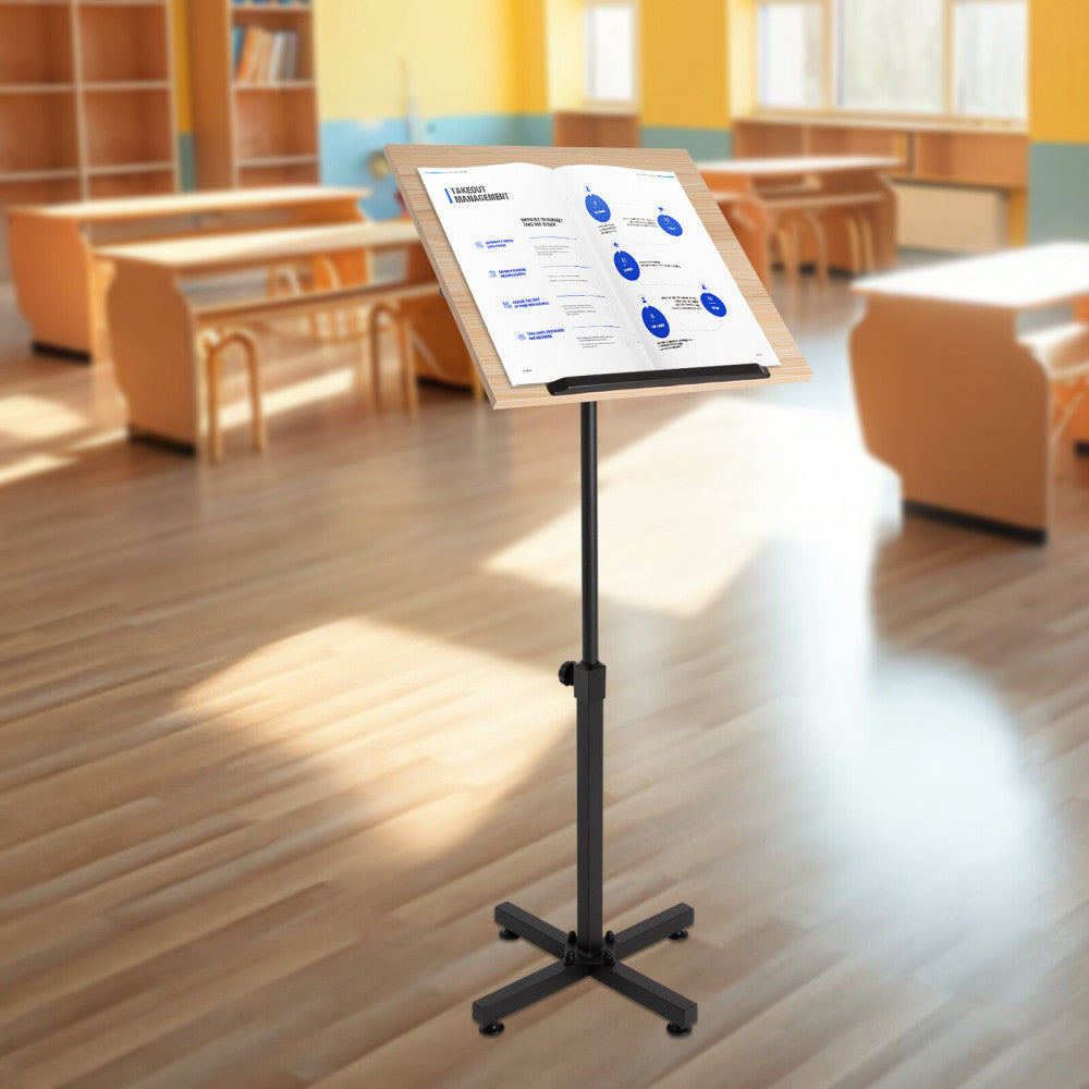 Portable 360?? Adjustable Lectern Presentation Podium Stand with Laptop Holder