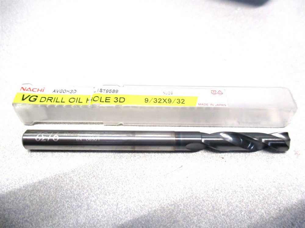 Nachi (1406661) 9/32 x 94mm OAL 2-Flute Coolant Thru Carbide VG Oil Hole Drill