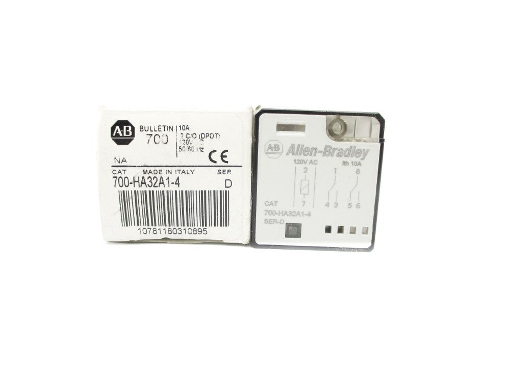ALLEN BRADLEY 700-HA32A1-4 SER. D 120VAC 10A (WH) NSMP