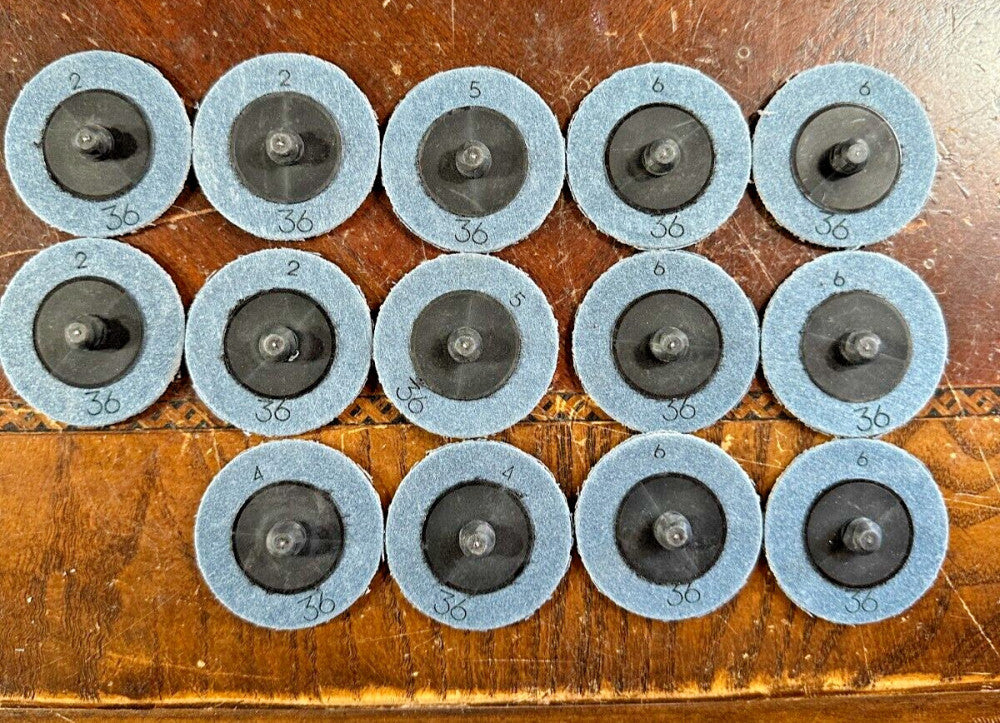 14pc Assorted Arc Abrasives (6) 6/36, (2) 5/36, (2) 4/36, (4) 2/36 Round 2"