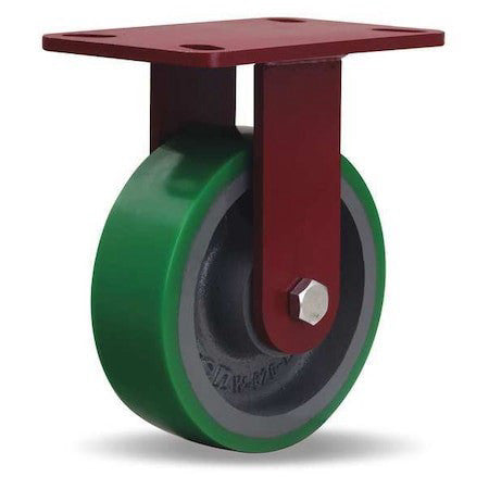 Hamilton R-Zfwh-6Db Plte Caster,Rgd,Poly,6 In.,1200 Lb.,Grn