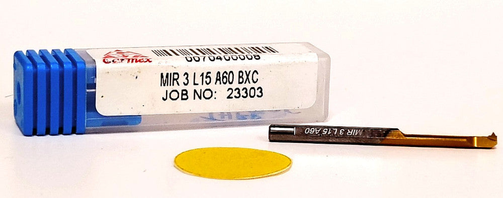 CARMEX COOLANT-FED TINY BORING BAR MIR-3-L15-A60-BXC
