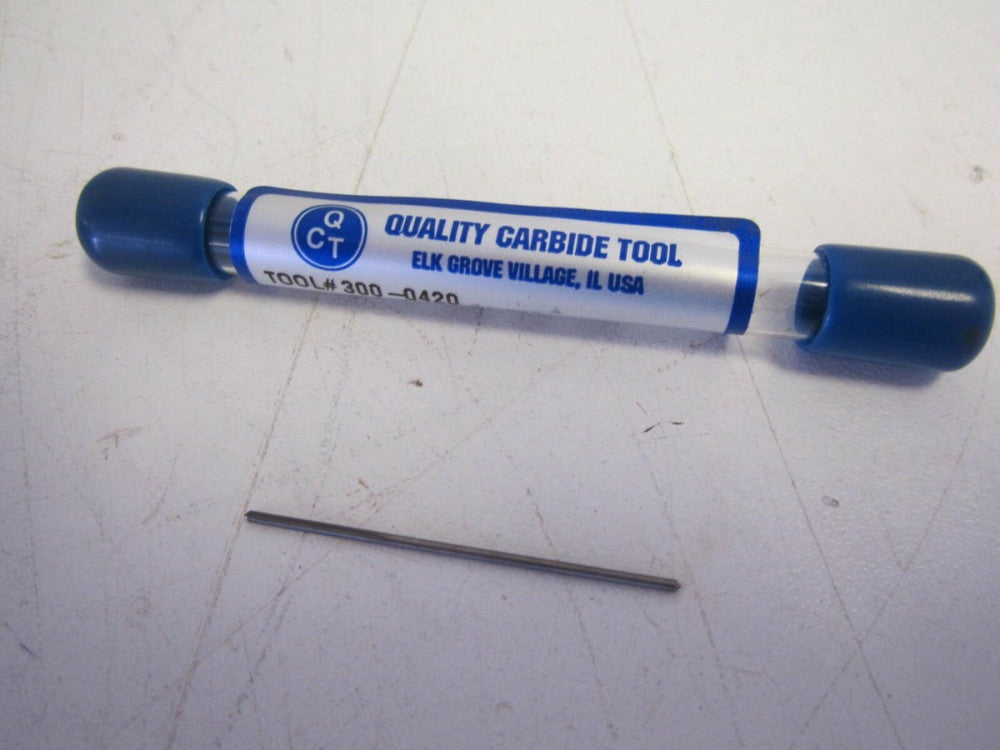 Quality Carbide (3000420) .042" Straight Shank RH Straight Flute Chucking Reamer