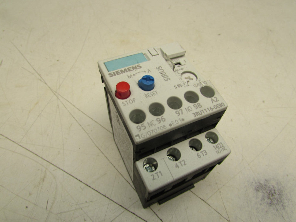 SIEMENS SIRIUS OVERLOAD RELAY 3RU1116-0EB0 .28-0.4A 600VAC XLNT CONDITION M/O!!