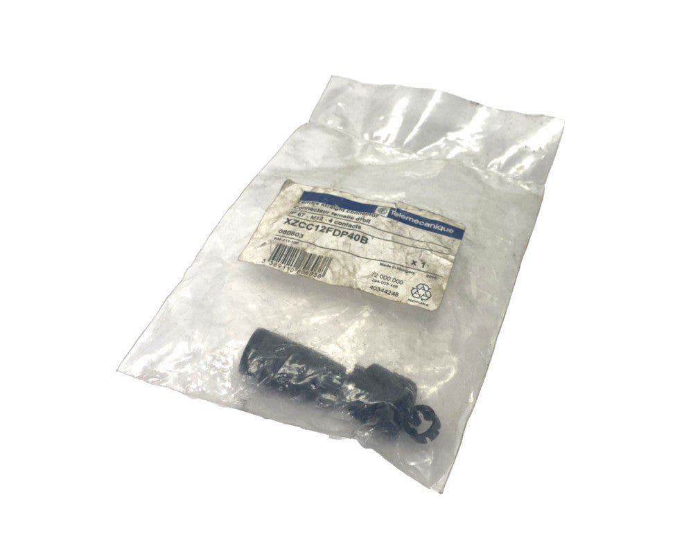 Telemecamique XZCC12FDP40B Female Straight Connector M12 4-Pin PG7 080603