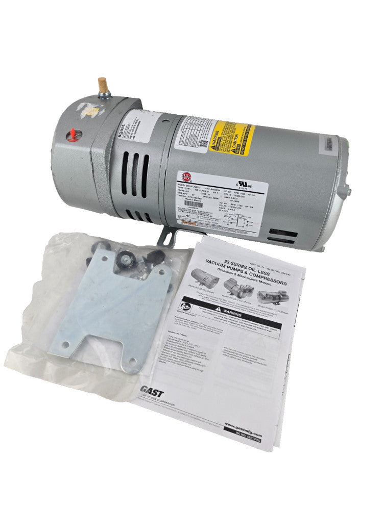 NEW Gast S55JXTJN8535 Rotary Vane Vacuum Pump 1/4HP 1 PH 50/60Hz 1425/1725RPM
