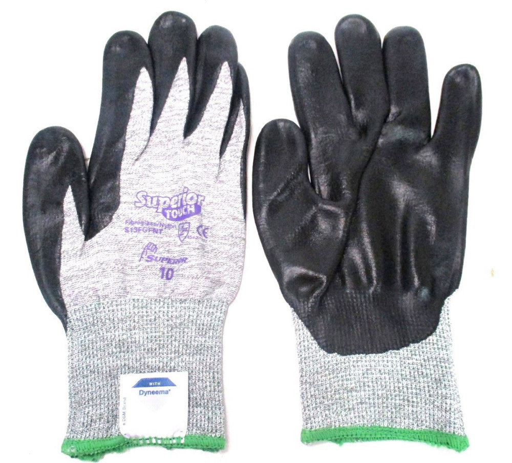 Superior Gloves (S13FGFNT10) Size 10 13 Gauge Nitrile Palms Gloves - 12 Pairs