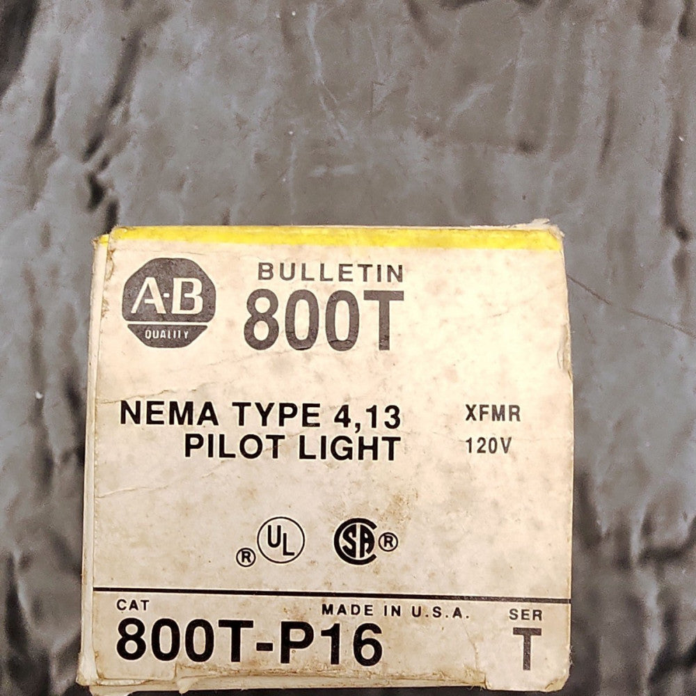 Allen-Bradley 800T-P16 New Pilot Light SER T 120V Green Cap NEMA 4/13 XFMR✓