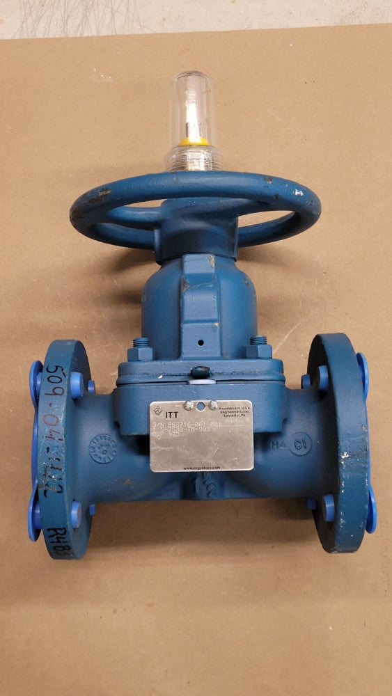 ITT 941 Diaphragm Valve 1-1/2" Lined 1.5-2538-TM-903 CWP175