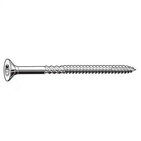 Zoro Select U30115.017.0250 Wood Screw, #9, 2-1/2 In, Plain Stainless Steel