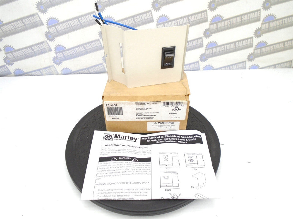 MARLEY - DSW2W - DBL POLE BASEBOARD SWITCH - 120/277V 20A - 1800/2500 Ser -(NEW)