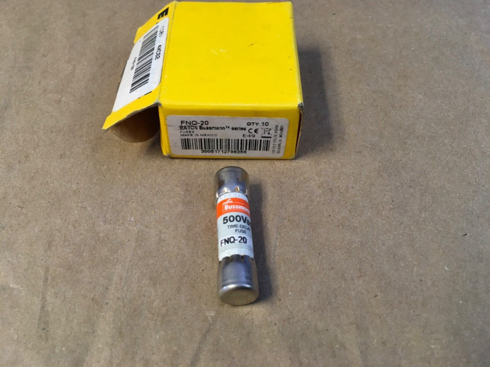 *Box of 10* Bussmann FNQ-20 Fuses, 20 Amp, 500 Vac  (KB)