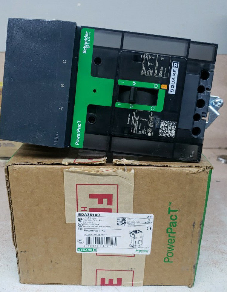 Square D BDA36100 100 Amp 600V 3 Pole BD NOB