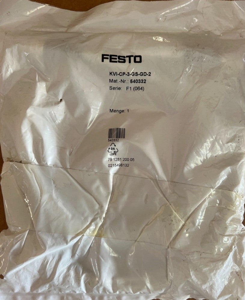 FESTO, 540332, KVI-CP-3-GS-GD-2 SERIE:F1, CONNECTION CABLE, MAKE OFFER